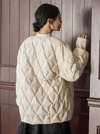 ステッチレスダウンコート