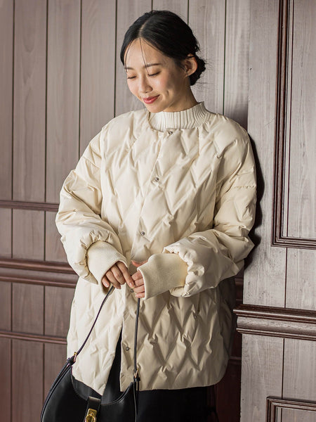 ステッチレスダウンコート