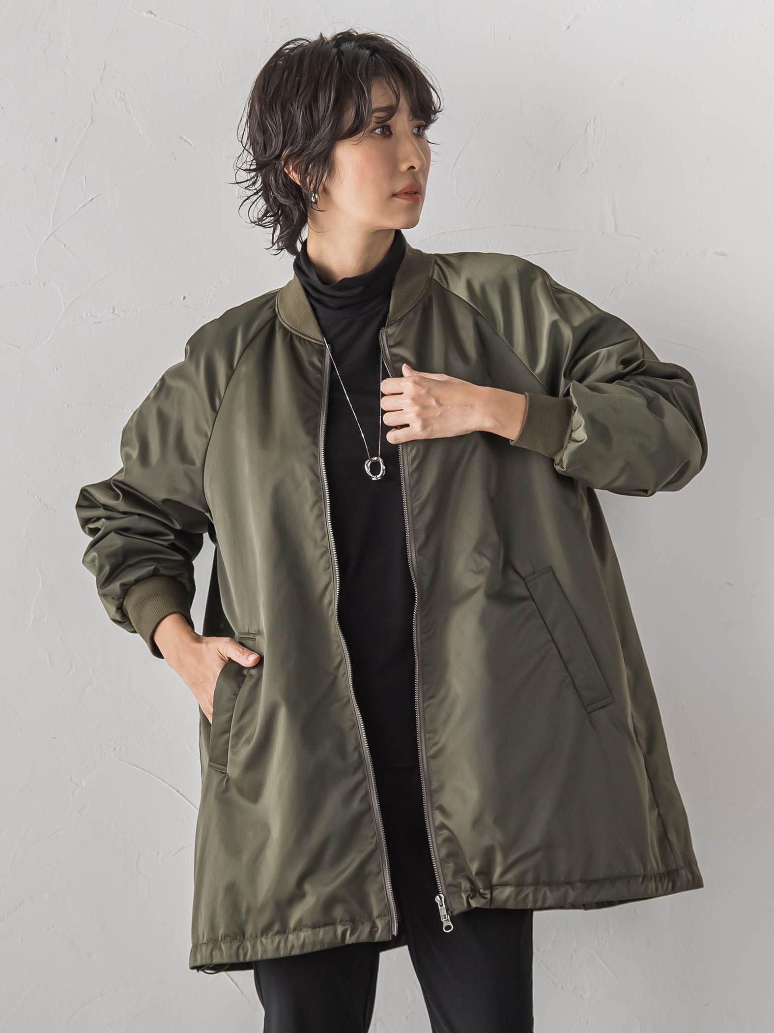 【大きいサイズ/受注会限定】カシミヤシルクシアージャージカットソー
