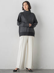 【WEB限定】”ふんわり配色の”もっちりハイネックニット