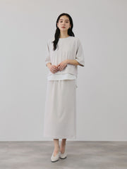 【上下セット】レイヤリードルマントップ×スカート2ピース