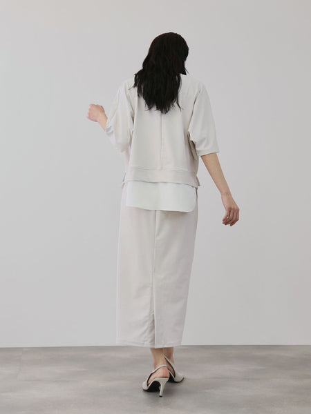 【上下セット】レイヤリードルマントップ×スカート2ピース