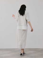 【上下セット】レイヤリードルマントップ×スカート2ピース