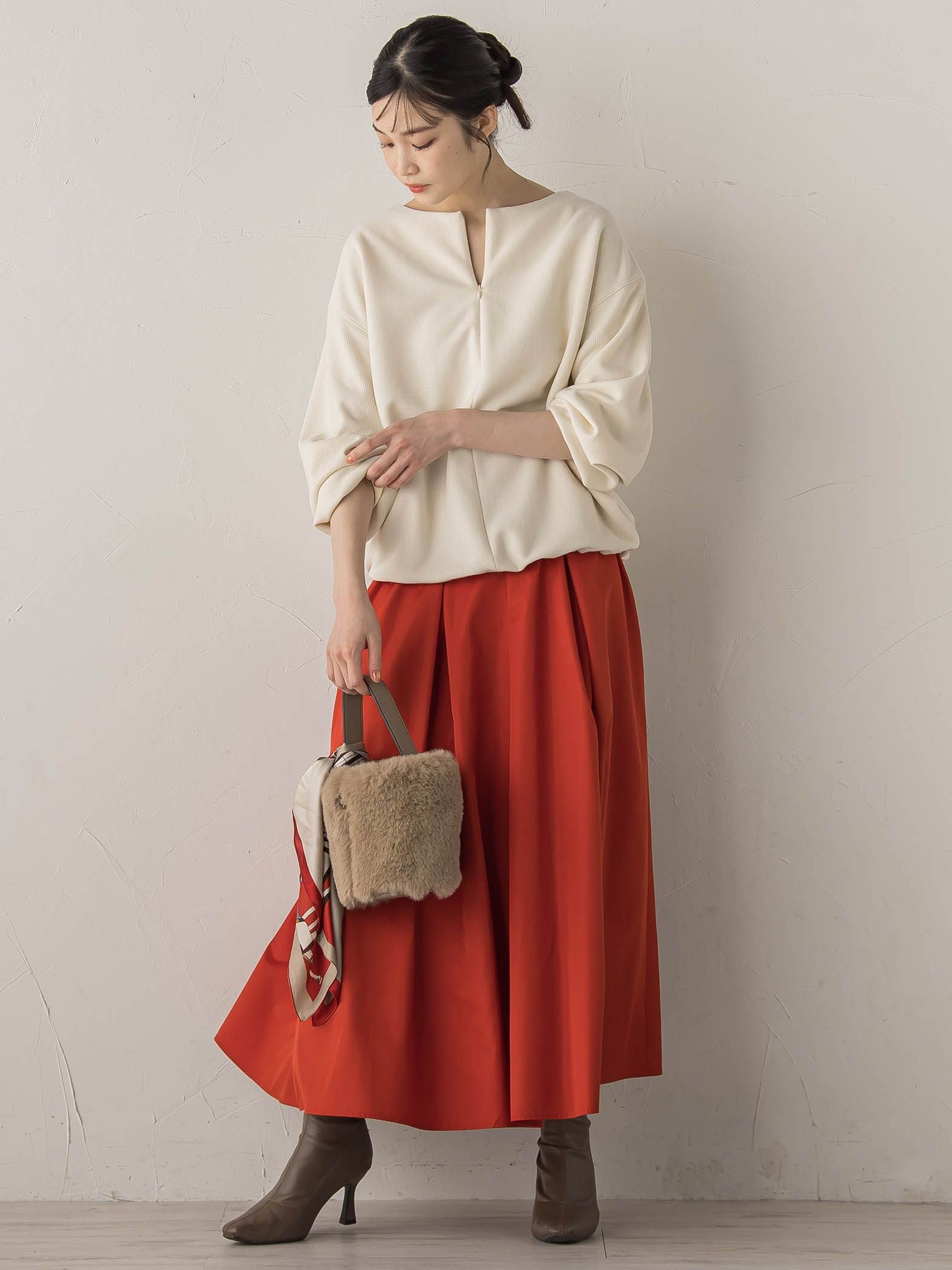 タフタタックスカート≪洗濯機で洗える≫