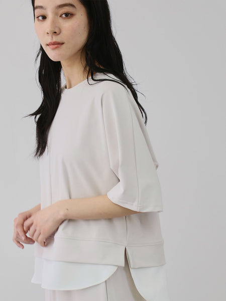 【上下セット】レイヤリードルマントップ×スカート2ピース