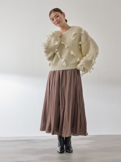 シルキーローンウエストプリーツスカート≪手洗い可能≫