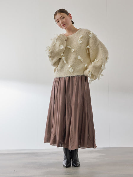 シルキーローンウエストプリーツスカート≪手洗い可能≫