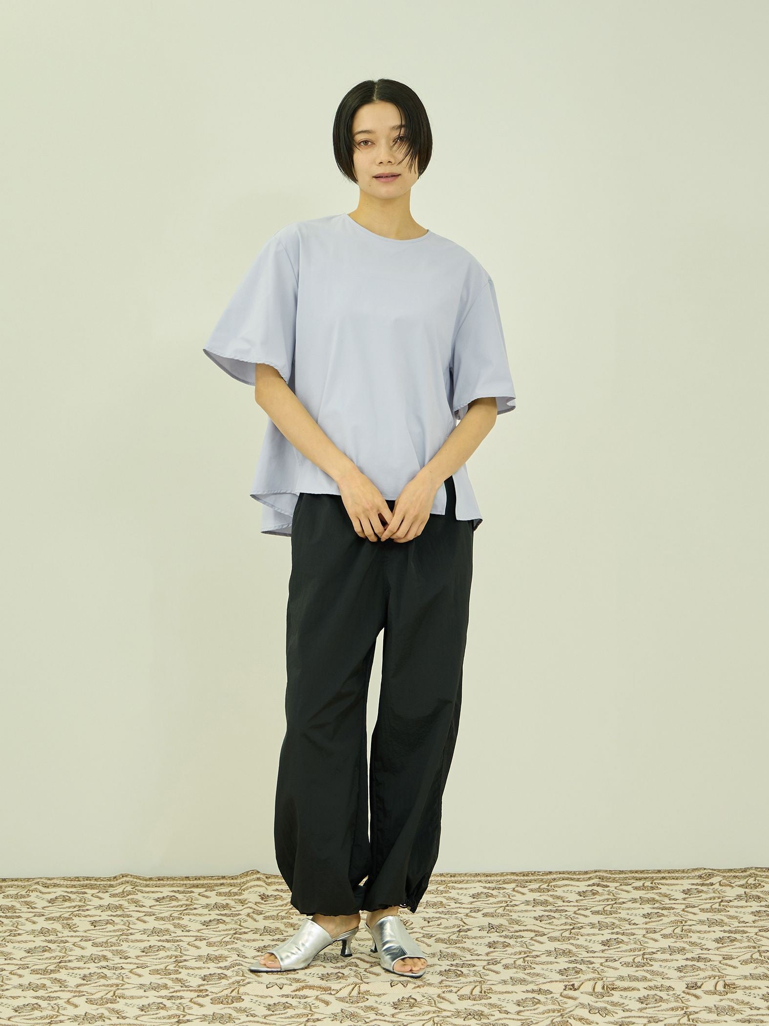 【涼やかストレッチ】半袖ブラウス