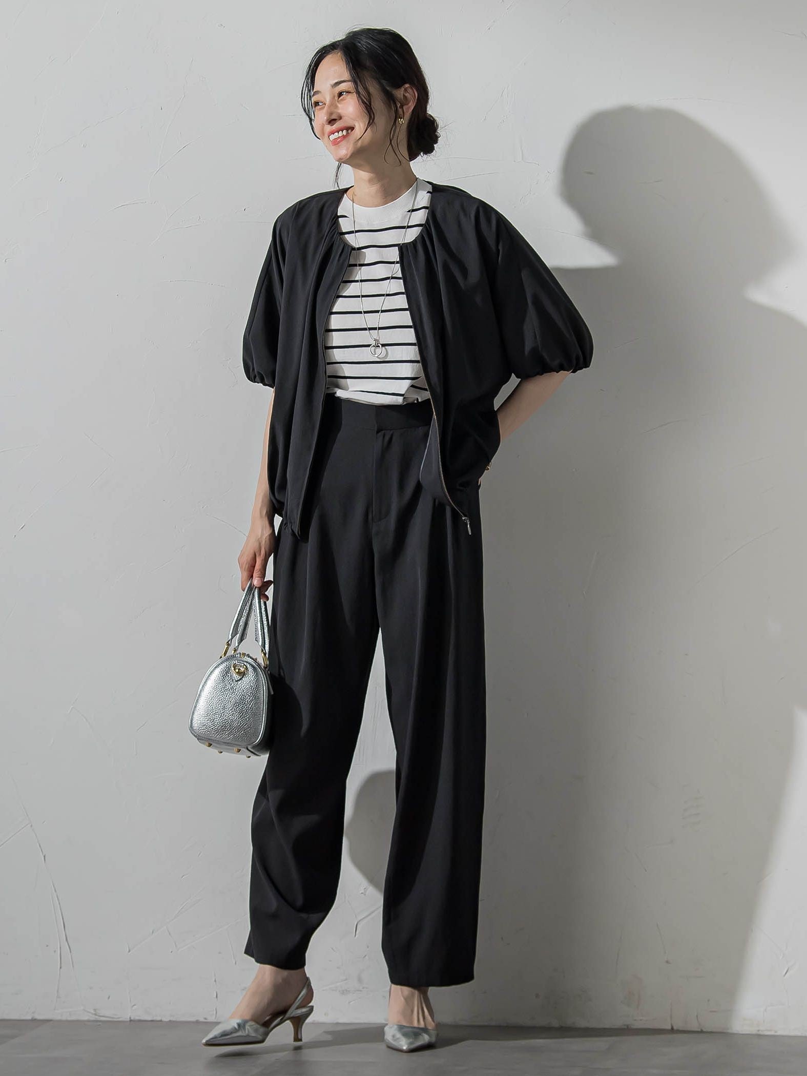 ナチュラルストレッチカーブパンツ≪セット着用可≫