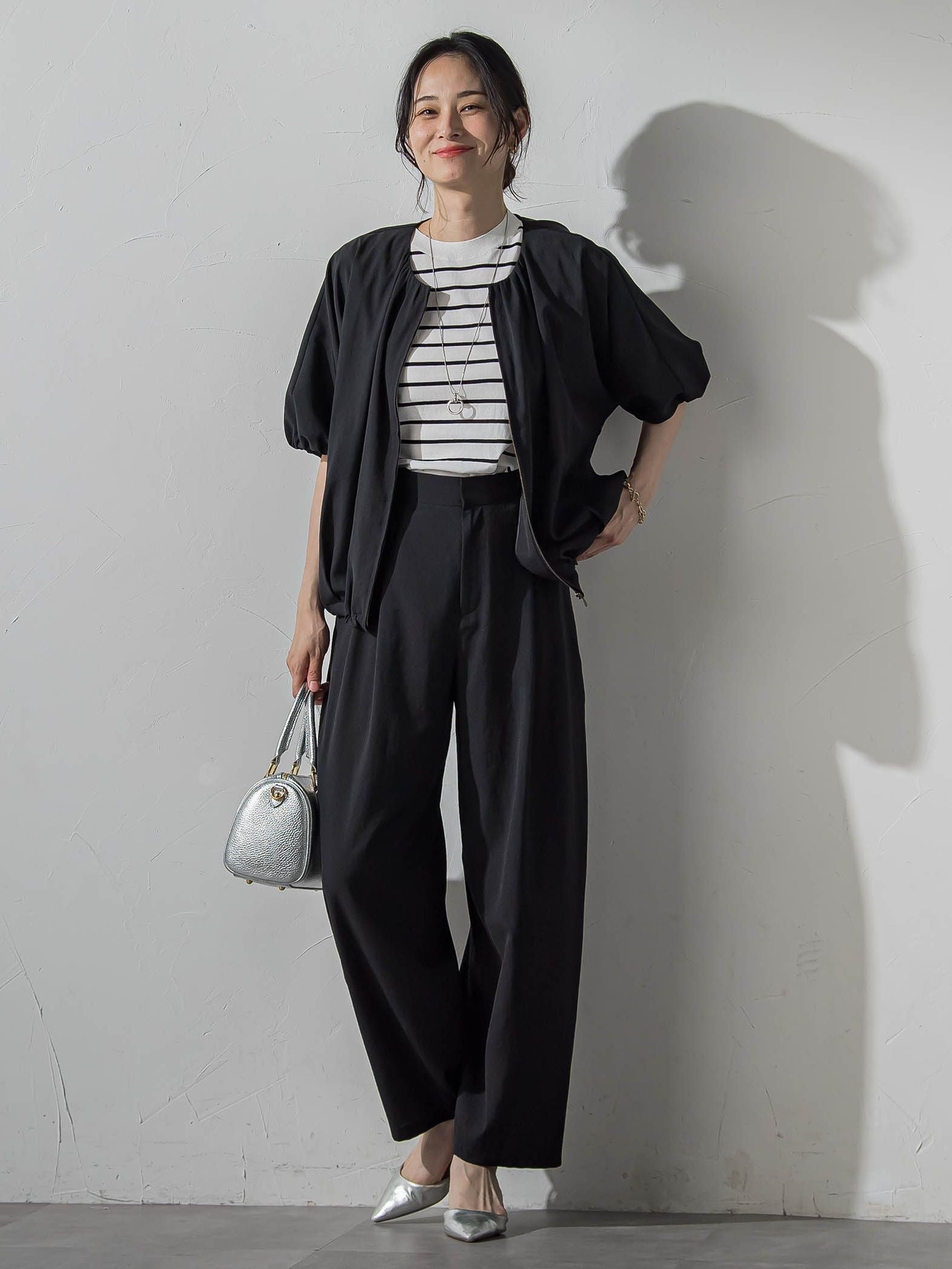 ナチュラルストレッチカーブパンツ≪セット着用可≫
