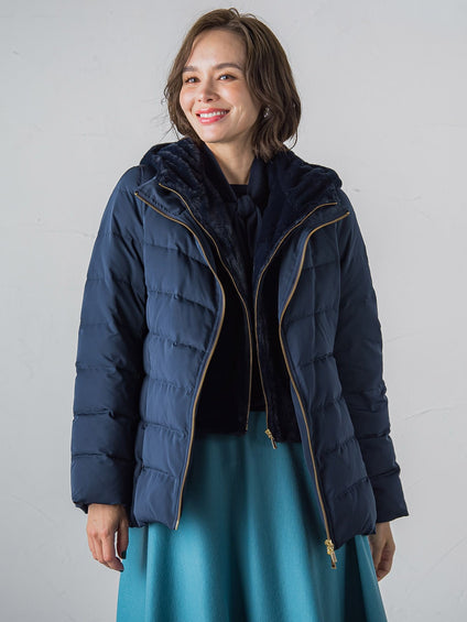 ビアッジョブルー ベルテッド ダウンコート サイズ1 S相当 美品 2456 ジャケット・アウター