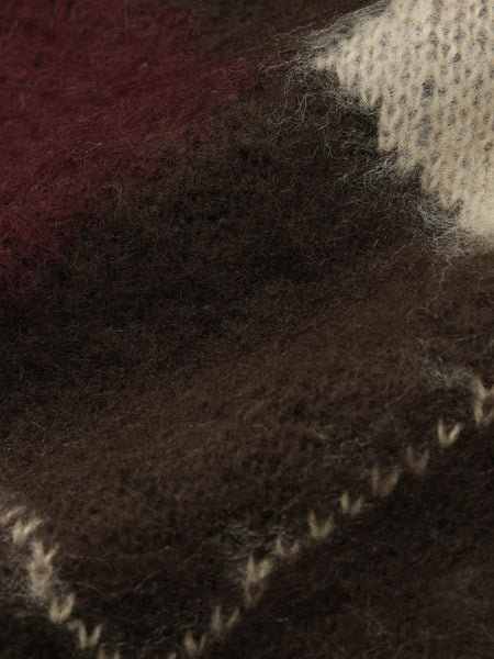 アーガイルVネックニット≪手洗い可能≫