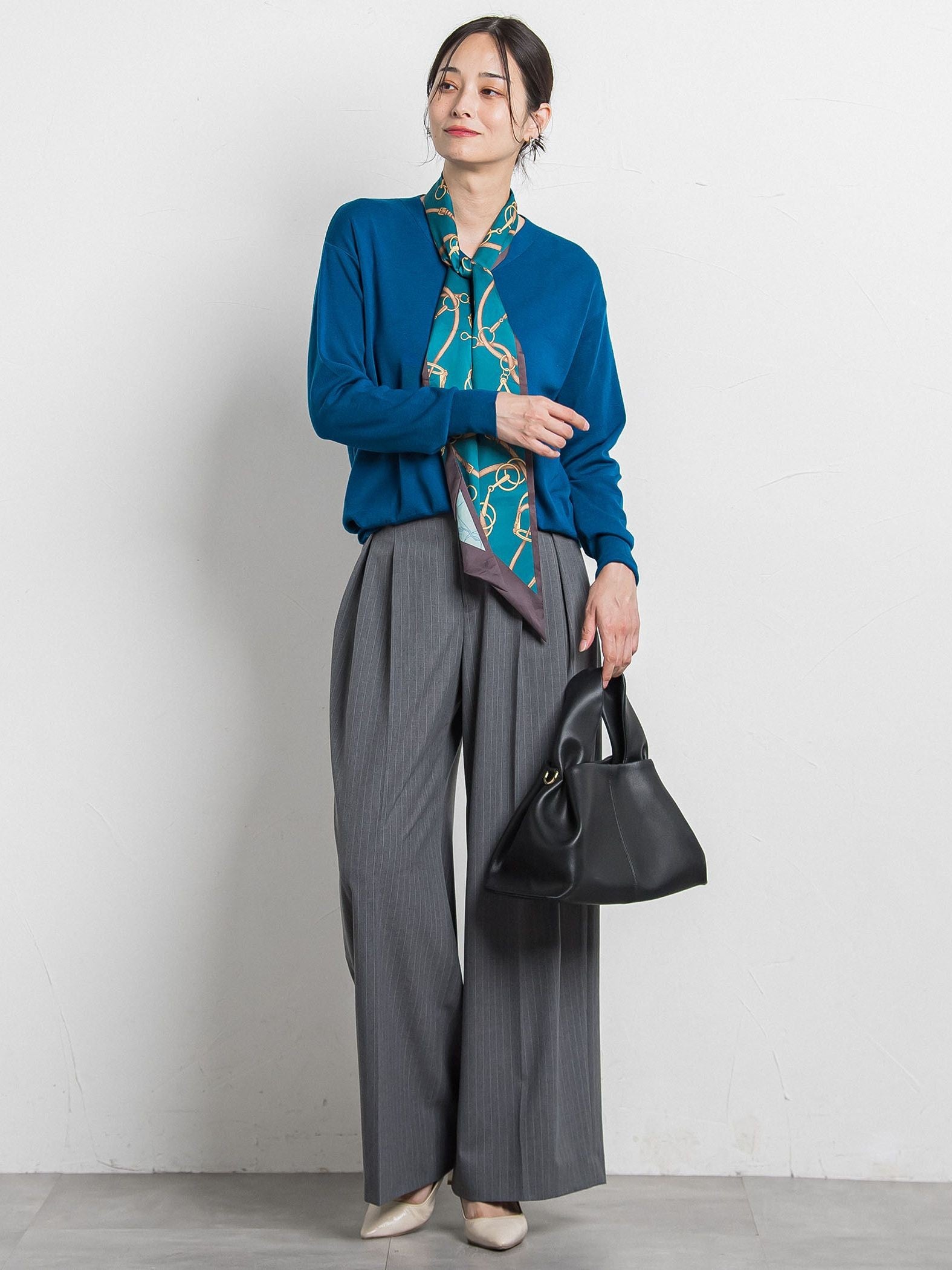 ライトウェイトストレッチワイドパンツ≪洗える≫