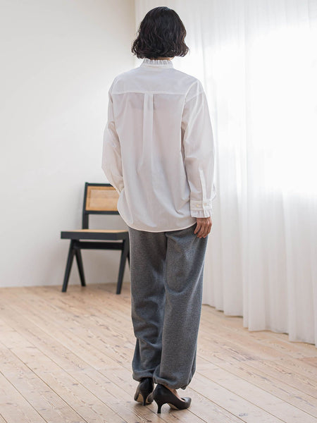 ネックフリルブラウス