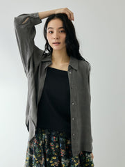 レーヨンデニムドルマンブラウス