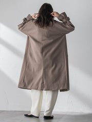 フェイクウールスタンドカラーコート