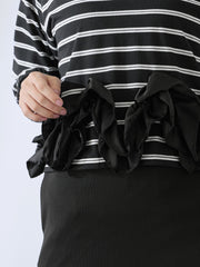 ラッフルヘムクロプトプルオーバー