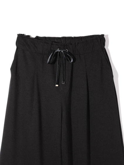 ベロアリボンダンボールセミワイドパンツ≪手洗い可能≫