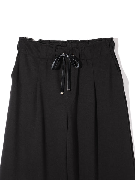 ベロアリボンダンボールセミワイドパンツ≪手洗い可能≫