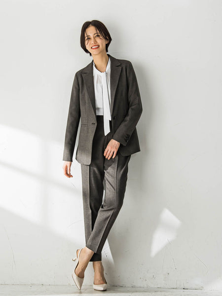 ツムギートストレッチテーパードパンツ≪セットアップ/洗える≫