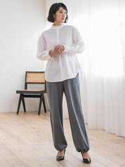 ネックフリルブラウス