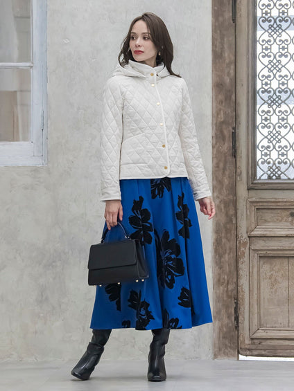 ビッグフラワーフロッキースカート