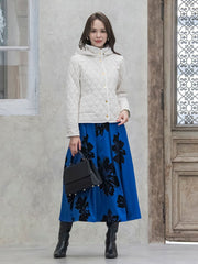 ビッグフラワーフロッキースカート