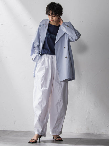 ロゴプリントワイドスリーブプルオーバー