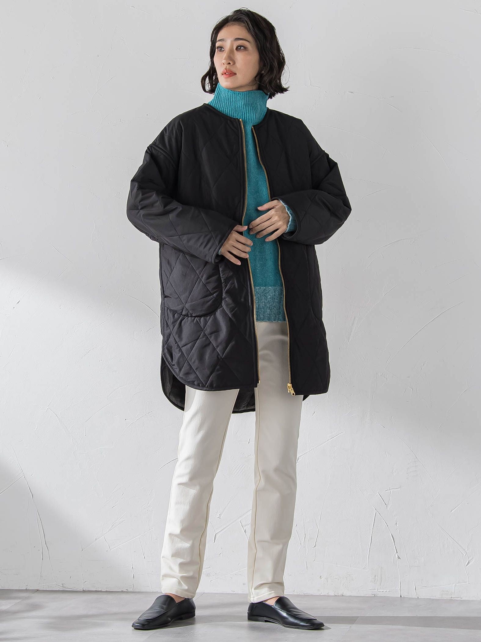 【WEB限定】”ふんわり配色の”もっちりハイネックニット