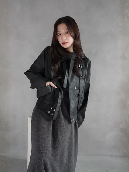 Volume Leather Jacket