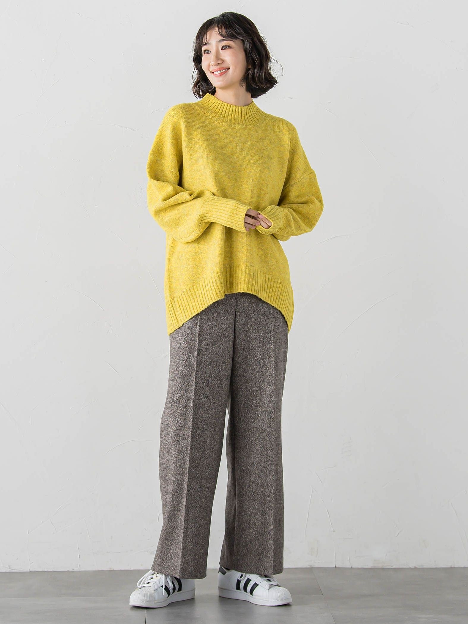 【大きいサイズ】ウールラメシャンブレーパンツ