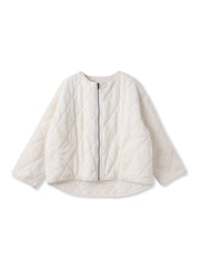 キルティング×フェイクファーリバーシブルブルゾン