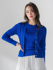 LUCINDAリブニットVカーディガン