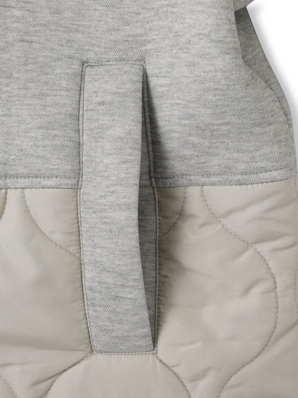 ダンボール中綿切り替えノーカラージャケット≪手洗い可能≫