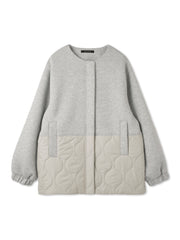 ダンボール中綿切り替えノーカラージャケット≪手洗い可能≫