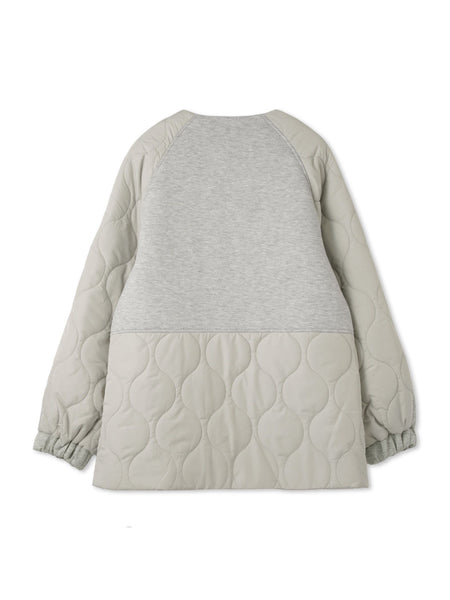 ダンボール中綿切り替えノーカラージャケット≪手洗い可能≫