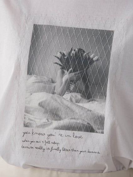 チュール重ねフォトTシャツ