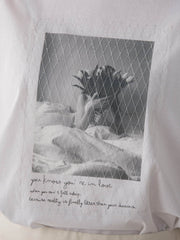 チュール重ねフォトTシャツ