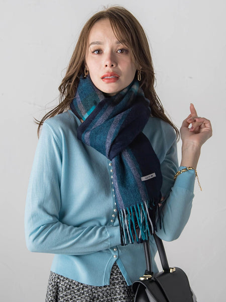 チェックマフラー