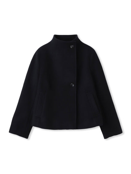 ラムウールスタンドカラーコート