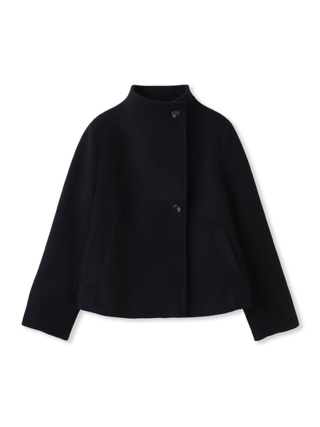 ラムウールスタンドカラーコート