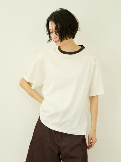 【汗染み防止】 ひんやりリンガーTシャツ