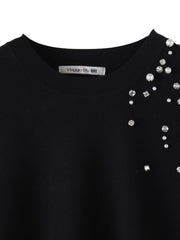 アシメパールビジューニット