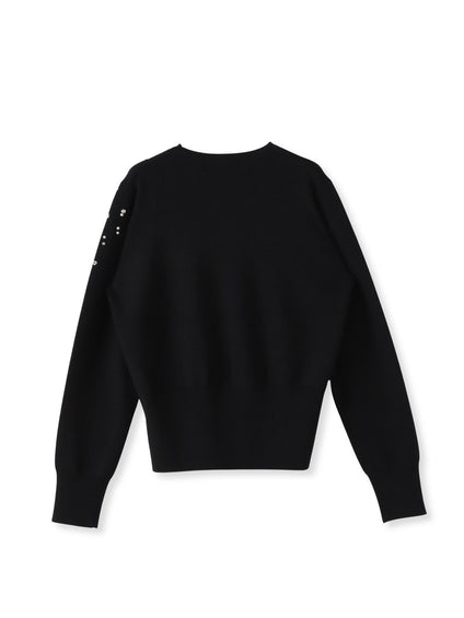 アシメパールビジューニット