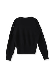 アシメパールビジューニット