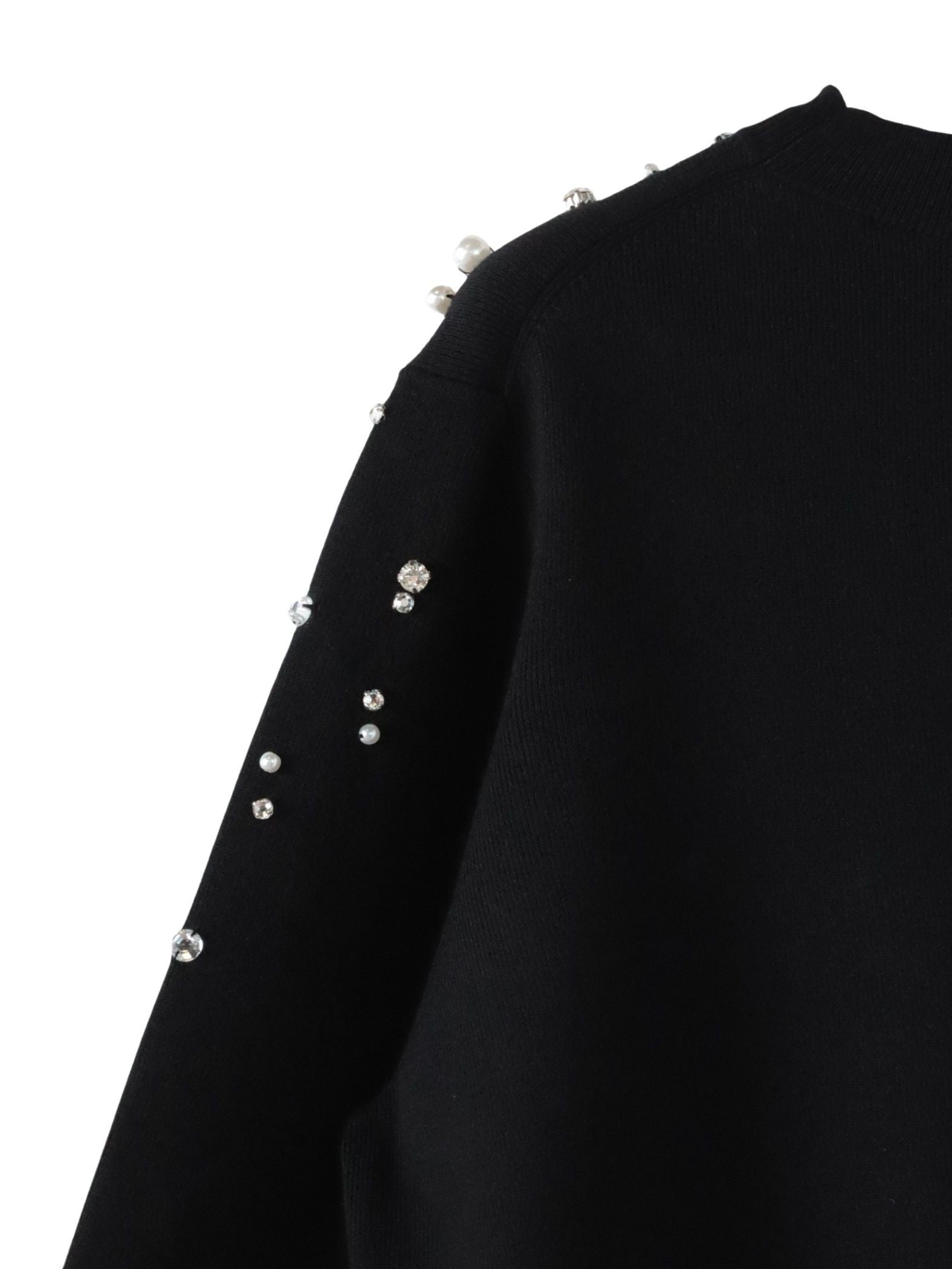 アシメパールビジューニット