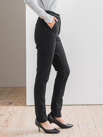 【WEB限定/大きいサイズ/新色追加】”楽暖”裏起毛ハイテンションパンツ≪洗濯機で洗える≫