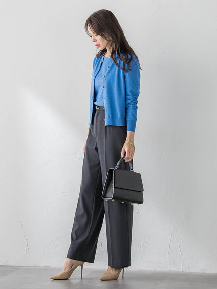 ドットジャガードカーディガン