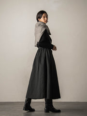 型押しジャガードタックフレアスカート≪手洗い可能≫