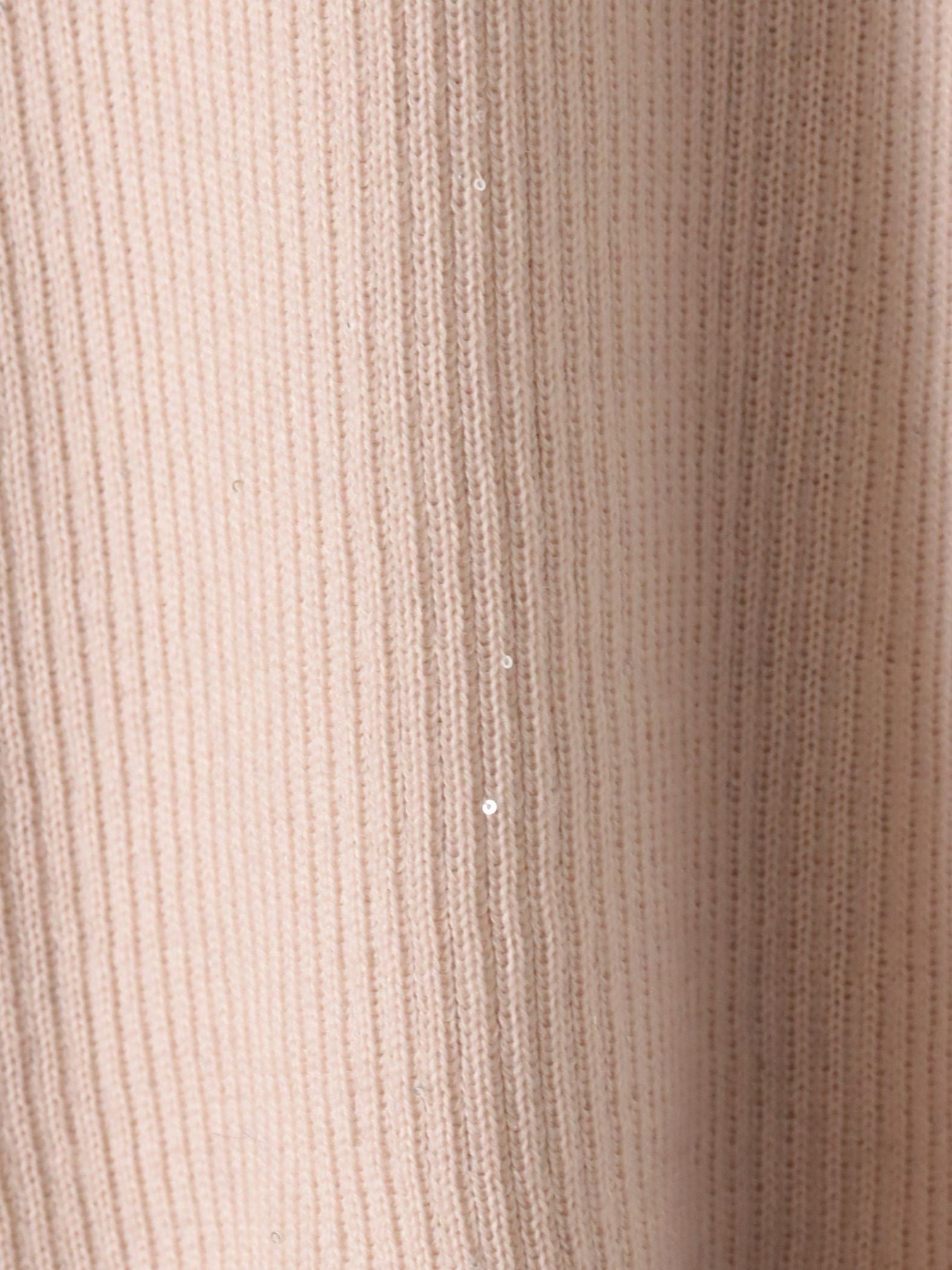 【新色追加】スパンコールリブタートルニット